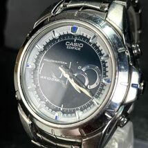 CASIO カシオ EDIFICE エディフィス EFA-119DJ-1A7 腕時計 アナデジ クオーツ ブラック文字盤 多機能 シルバー パーペチュアル メンズ 2針_画像3