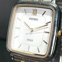 SEIKO セイコー SPIRIT スピリット 7N01-5210 腕時計 アナログ クオーツ ホワイト文字盤 3針 シルバー 新品電池交換済み 動作確認済み_画像2