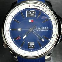 TOMMY HILFIGER トミーヒルフィガー 1791220 腕時計 アナログ クオーツ カレンダー ブルー文字盤 メンズ 3針 新品電池交換済み 動作確認済_画像1