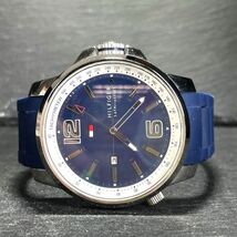 TOMMY HILFIGER トミーヒルフィガー 1791220 腕時計 アナログ クオーツ カレンダー ブルー文字盤 メンズ 3針 新品電池交換済み 動作確認済_画像4