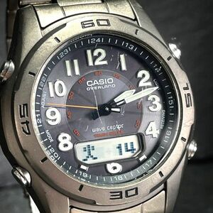 CASIO カシオ OVERLAND オーバーランド OAW-100TDJ-1A 腕時計 アナデジ タフソーラー 電波ソーラー 3針 チタニウム メンズ 動作確認済み