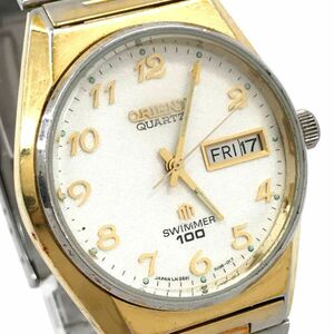 ORIENT オリエント SWIMMER スイマー 腕時計 H569403-80 CA クオーツ アナログ カレンダー ゴールド シルバー ヴィンテージ コレクション