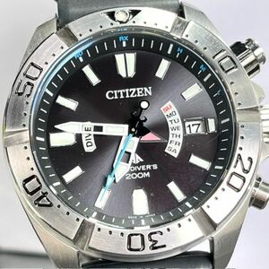 新品 シチズン プロマスター マリン CITIZEN PROMASTER MARINE エコドライブ 電波時計 ダイバー 200m 腕時計 DIVER ブラック PMD56-3083