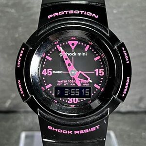 CASIO カシオ g-shock mini Gショックミニ GMN-500-1B2JR 腕時計 アナデジ クオーツ ブラック×ピンク 樹脂ベルト 新品電池交換済み