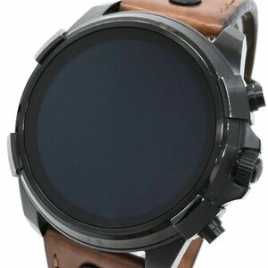 DIESEL ON ディーゼル FULL GUARD フルガード DZT2002 スマートウォッチ 腕時計 レザーベルト ブラウン ブラック デジタル 格好良い 箱付き