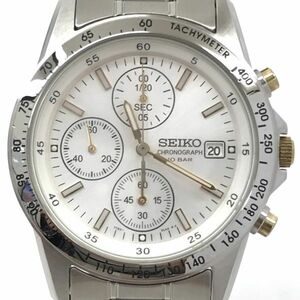 新品 SEIKO セイコー SPIRIT スピリット SBTQ049 腕時計 クオーツ アナログ シルバー カレンダー クロノグラフ コレクション 動作確認済