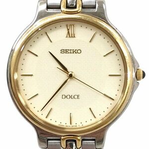 SEIKO セイコー DOLCE ドルチェ 5E31-6E70 腕時計 クオーツ アナログ ラウンド ゴールド シルバー コレクション シンプル 動作確認済み