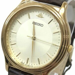 新品 SEIKO セイコー GALAXY ギャラクシー V701-2D20 腕時計 クオーツ アナログ ラウンド ゴールド ブラウン コレクション 動作確認済み