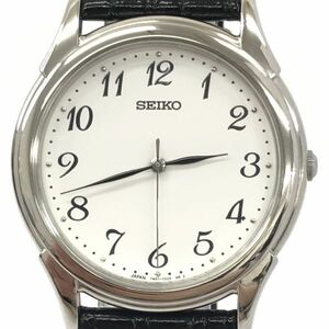 新品 SEIKO セイコー SPIRIT スピリット SBTB001 腕時計 クオーツ アナログ ホワイト ブラック シンプル レザーベルト 動作確認済み