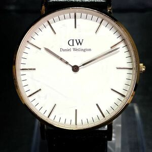 Daniel Wellington ダニエルウェリントン DW00600036 腕時計 アナログ クオーツ ホワイト文字盤 メンズ 新品電池交換済み 動作確認済み