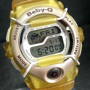 CASIO カシオ Baby-G ベビージー Tripper トリッパー BGT-110 腕時計 デジタル クオーツ 多機能 カレンダー クリアイエロー 新品電池交換済