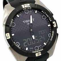 TISSOT ティソ T-Touch Solar Tタッチ T0914204705100 腕時計 エキスパート ソーラー アナデジ ラウンド チタン 多機能 箱付 動作確認済_画像1