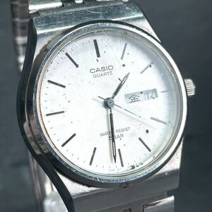 CASIO カシオ MMW-71 腕時計 アナログ クオーツ ホワイト文字盤 カレンダー 3針 メタルバンド シルバー ステンレススチール メンズ