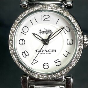 COACH Coach Madison Madison 14502851 wristwatch analogue quarts white face metal band 3 hands new goods battery replaced operation verification ending 