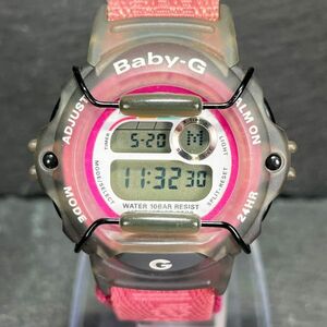 CASIO カシオ Baby-G ベビージー X-treme エクストリーム BG-340 腕時計 デジタル デイデイト ピンク クロスベルト 新品電池交換済み