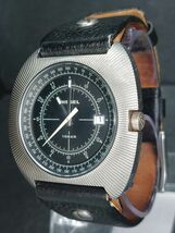 DIESEL ディーゼル DZ-1129 メンズ アナログ クォーツ 腕時計 ブラック文字盤 デイトカレンダー ビッグフェイス レザーベルト ステンレス_画像3