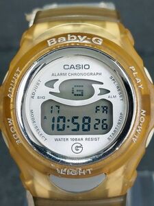 CASIO カシオ Baby-G ベビージー X-treme エクストリーム BG-390 デジタル 腕時計 スケルトンイエロー 布製ベルト ステンレス 電池交換済み