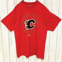 Reebok リーボック NHL Calgary Flames カルガリー・フレームス プリント Tシャツ M USA古着 アメリカ古着_画像2