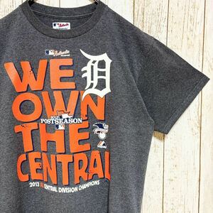 Majestic マジェスティック MLB Detroit Tigers デトロイト・タイガース プリント Tシャツ M メジャーリーグ USA古着 アメリカ古着