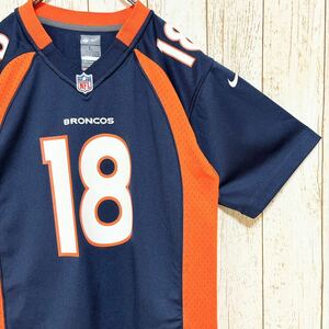 NIKE ナイキ NFL Denver Broncos デンバー・ブロンコス マニング プリント ユニフォーム ゲームシャツ S USA古着 アメリカ古着