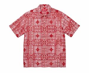 supreme tray jacquard s/s shirt XLarge Red