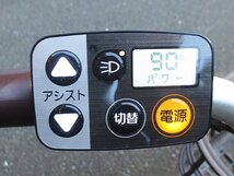 ∞ Panasonic パナソニック 電動アシスト自転車 ビビ・SL BE-FSL431 レッド 24インチ バッテリー2個付属 8Ah+16Ah 2022年製 □H8_画像5