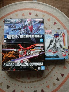 中古 未組み立て バンダイ ガンプラ ENTRY GRADE ストライクガンダム + HG ソードインパルス + HGCE フォースインパル