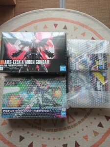 中古 未組み立て バンダイ ガンプラ HG ムーンガンダム + ビルドストライク エクシードギャラクシー + その他 計4点