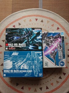 中古 未組み立て バンダイ ガンプラ HG リゼル (ディフェンサーbユニット) + ゼータガンダム3号機 その他 計3点