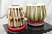 インド 民族 民族楽器 タブラ 打楽器 2点セット ★詳細不明★_画像1
