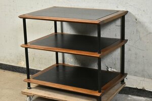 3 step wooden audio rack shelves height 53 centimeter 