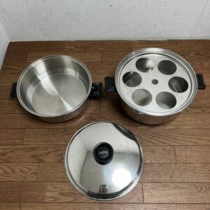 H124★INKOR　インコア　ステンレス製　両手鍋　調理器具