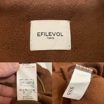 EFILEVOL エフィレボル Fleece Skipper Shirt フリース スキッパーシャツ フリーストップス ドローコードデザイン ブラウン アーカイブ_画像8