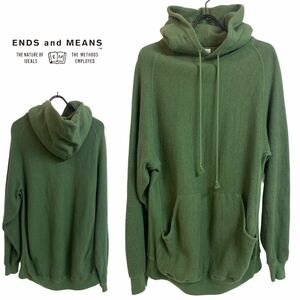 ENDS and MEANS エンズアンドミーンズ MADE IN JAPAN 日本製 Hoodie Sweat フーディースウェット スウェットパーカー DGREEN XL アーカイブ