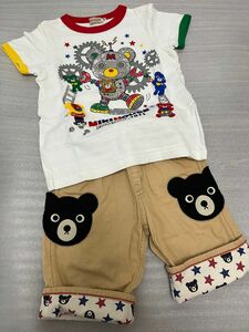 ミキハウス　ロボットプッチくんTシャツとビーくん顔パンツ　豪華セット