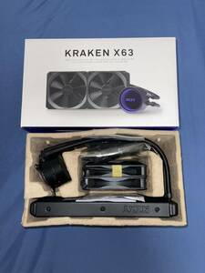  used NZXT KLAKEN CPU simple water cooling system 280mm height performance LGA1700 socket .. correspondence 