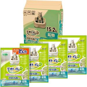  natural green. fragrance 15.2Lteo toilet soft .. deodorization * anti-bacterial Sand natural green. fragrance 15.2L(3.8L×4