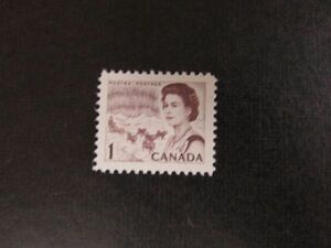 ⑪　著名人　カナダ　エリザベス2世女王、オーロラ、犬ぞりチーム　1種完　1967-02-08