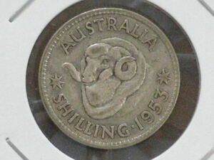 ◆オーストラリア◆1シリング(Shilling)銀貨■1953年/Australia 1953 1Shilling ElizabethⅡ silver coin