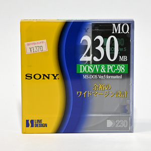 SONY MOディスク 230MB DOS/V&PC-98 MS-DOS Ver.5 フォーマット済　ソニー EDM-230CDF　未開封未使用品