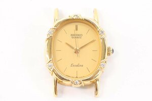 SEIKO セイコー Exceline エクセリーヌ 7321-5880 10K×SS 6P クォーツ レディース 腕時計 フェイスのみ 5328-HA