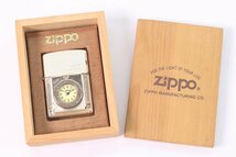 ZIPPO ジッポー オイルライター 時計付き U.S.TRADITIONAL 文字盤 蓄光 BRADFORD.PA 喫煙具 喫煙グッズ 火花OK 5363-B_画像1