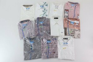 [11 point ] shirt shirt CASTELBAJAC 4 point dunhill 3 point Aquascutum 2 point BURBERRY DAKS each 1 point by pattern thing plain men's summarize 5397-NA