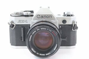【ジャンク】CANON キャノン AE-1 フィルムカメラ 一眼レフ FD 50mm F1.4 S.S.C. 単焦点レンズ 43660-Y