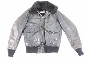 Schott Schott N.Y.C SPORTS WEAR leather jacket size 36 boa liner attaching removed possible black black single men's 5369-NA