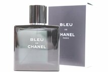 CHANEL シャネル BLEU DE CHANEL ブルー ドゥ シャネル 50ml オードトワレット EDT 香水 残量9割程 5542-Y_画像1