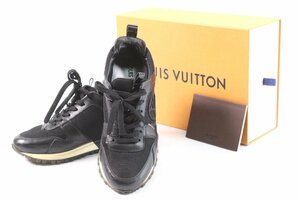 LOUIS VUITTON ルイヴィトン LV LVロゴ 靴 スニーカー メンズ レディース 黒 靴底 ゴム製 ブラック サイズ 35 箱あり 5521-KS