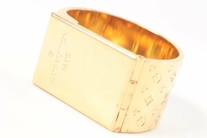LOUIS VUITTON Louis Vuitton scarf ring teki style brooch nano gram M00226 Gold color 5472-A