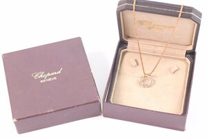 Chopard Chopard happy diamond 3P diamond necklace YG 18K 750 gross weight 8.5g lady's accessory 5590-HA
