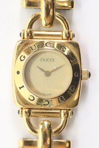 GUCCI グッチ 6300L ホースビット クォーツ レディース 腕時計 ゴールドカラー 5441-HA